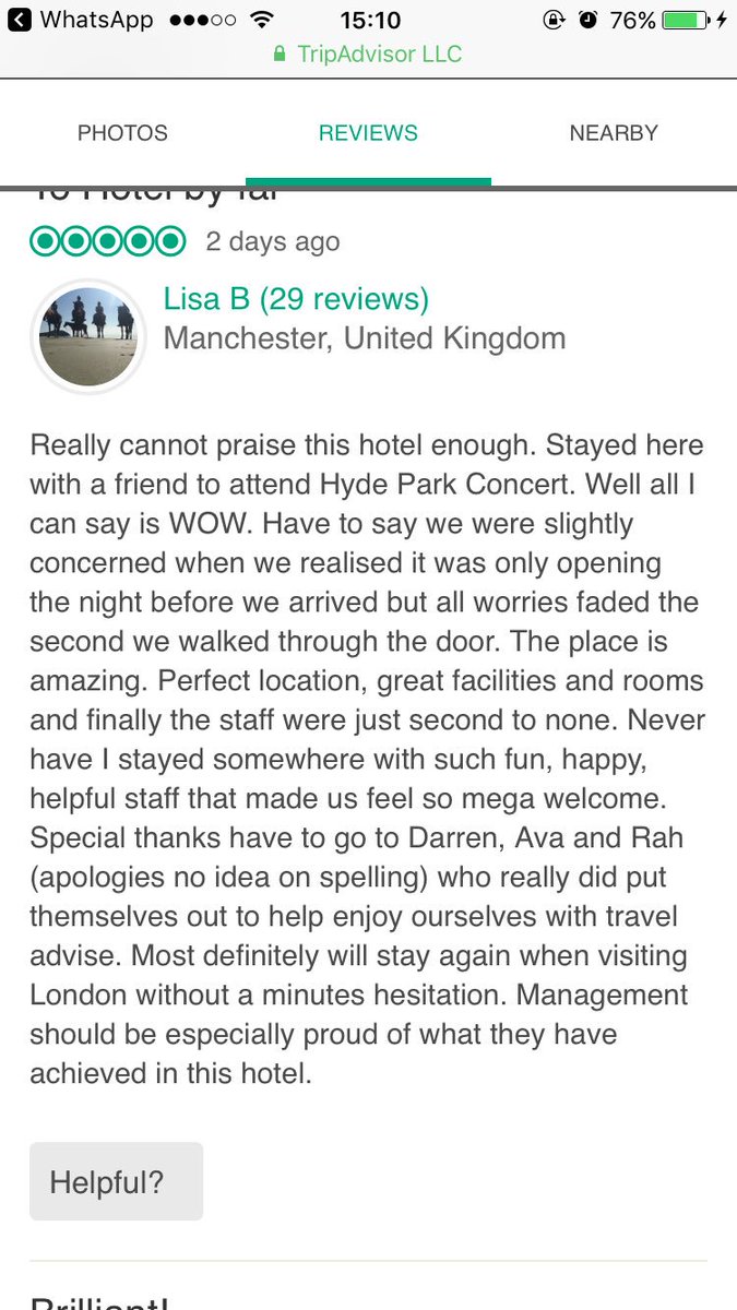 AmaniBabess's tweet photo. And the 5 star reviews are rolling in #watchthisspace #number1soon #lovemyteam #superstars @PaulHunterPI @hubhotels @SDEBDD @paddymooner https://t.co/1oObBNRNyI