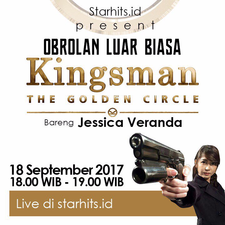 Besok ngobrol" yuuk tentang Kingsman The Golden Circle, jam 6 jangan lupaaa 💙💙