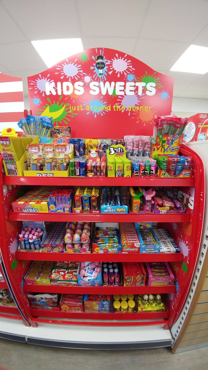 Kat5789's tweet photo. Refit day 7! Looking more like a shop now 😊. New Bonds sweets all out @ForecourtJJ @James_C_Retail https://t.co/3jdQAG2QAY