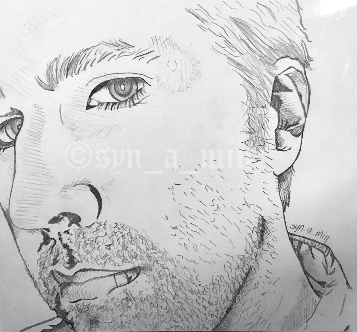 Syn_a_min's tweet photo. @brookswackerman I drew you with your battle scar. I hope you like it 😊 #BrooksWackerman #ArtworkBySynamin #AvengedSevenfold @TheOfficialA7X https://t.co/18tUVGckFg