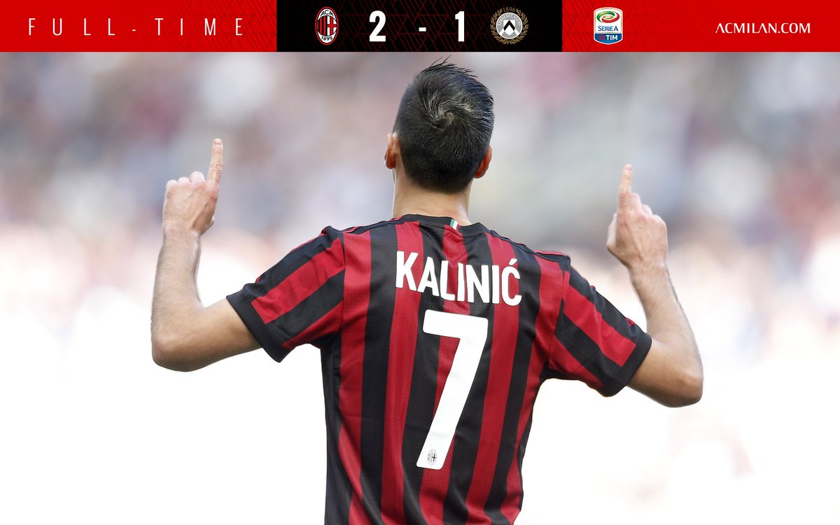 Full-Time / Fischio finale 🔚 
We take home the three points! / Portiamo a casa i tre punti!
22' + 31' #NK7 ⚽️🔴⚫️
#Mi️lanUdinese 2-1