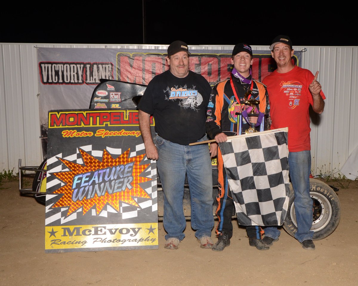 USACNation's tweet photo. Ohio's Stratton Briggs was victorious in Saturday’s USAC Speed2 Midwest Thunder Midget feature at @MontpelierTrack!

(Bill Miller Photo) https://t.co/rKLqg4lS2h