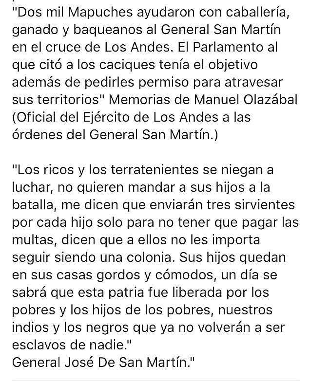 AlbertoAmmann's tweet photo. #Argentina
QUIENES FUERON LOS VALIENTES QUE LOGRARON LA LIBERTAD?
No fueron los ricos, no.
Fueron los pobres y sus hijos.
#MEMORIA #MAPUCHES https://t.co/BzpPwmBBse