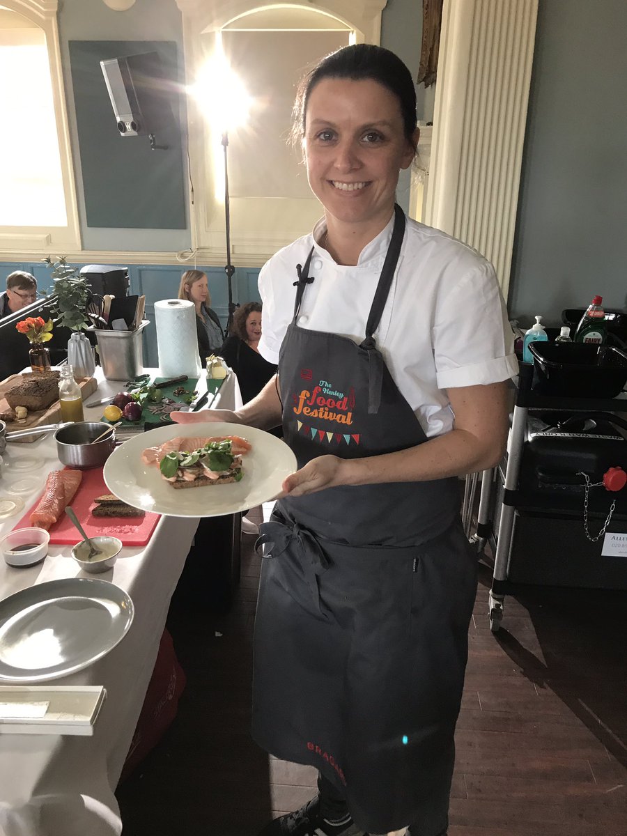Another great #chefdemo with the #amazing <a href="/PipLacey/">Pip Lacey</a> THFF17 #Salmon #Coffee #Pecan #HomemadeRyeBread