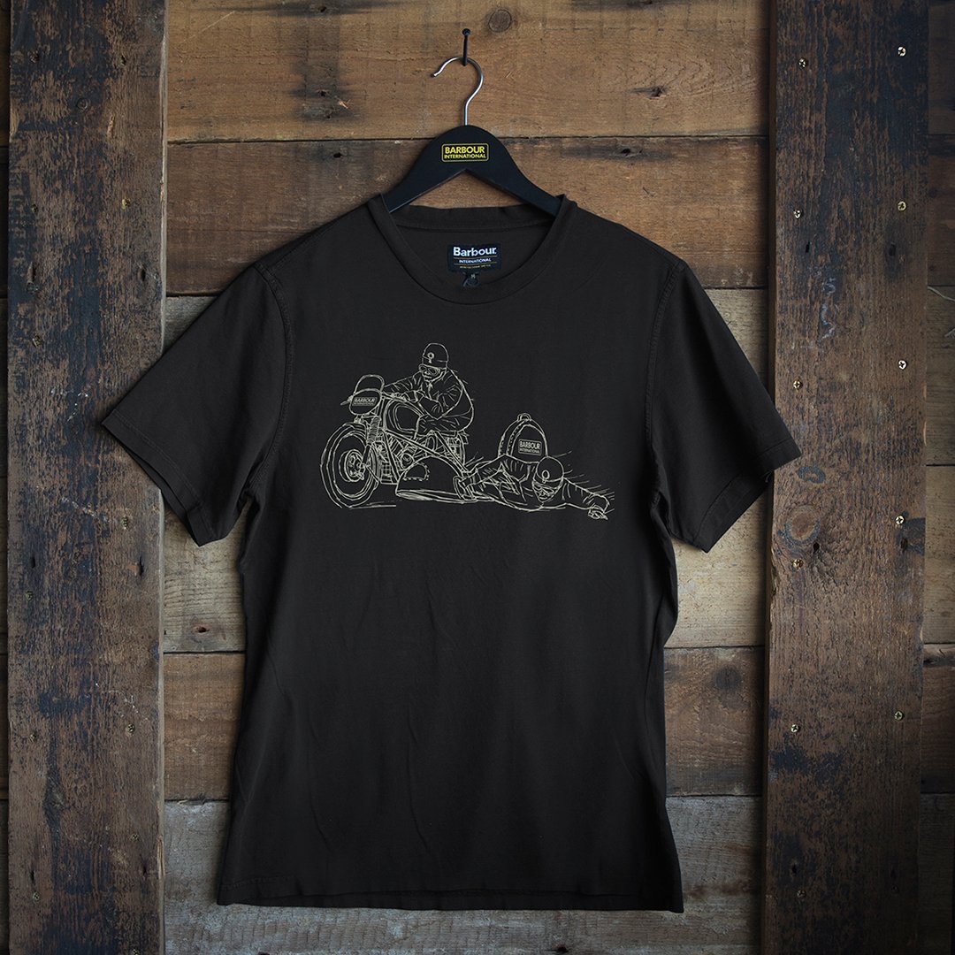 BarbourInt's tweet photo. We met up with @TomSelwynDavis to find out more about the B.Intl T-shirts he designed for AW17: https://t.co/jnOMpLZ4rT #BarbourIntTshirts https://t.co/kpCoEmk68H