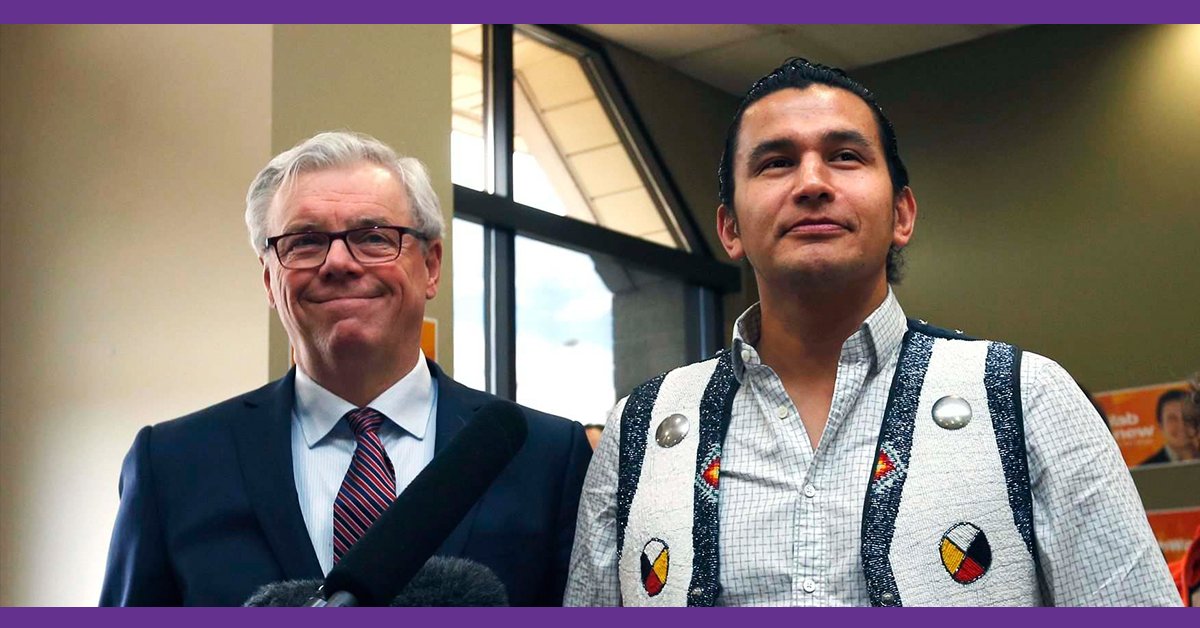 PC_Manitoba's tweet photo. Meet the new leader of the Manitoba NDP, Wab Kinew: https://t.co/vGsPjokFKn #mbpoli #mbndpldr https://t.co/MUrcwKjEvL