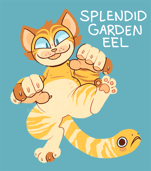 WAWcomm's tweet photo. Eel cat adopts! Came up with this idea the other day and had a lot of fun w/ it.

$45 USD (OBO) each (no trades please). Reply/DM to claim! https://t.co/tlV6pSYBY1