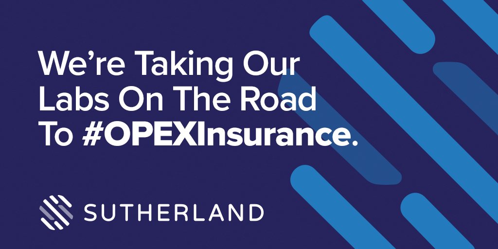 SutherlandCorp's tweet photo. Tomorrow we’re taking our labs on the road at #OPEXInsurance and are hosting a mobile lab session with leading insurance carriers. https://t.co/9m1VqIUSdN