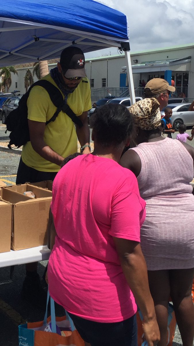 DuncanRelief's tweet photo. Day 2 Yesterday, Tim's Team distributed 60,000 pounds of food, and raise over 3 million dollars for Virgin island disaster relief. https://t.co/A9eK66TxZG