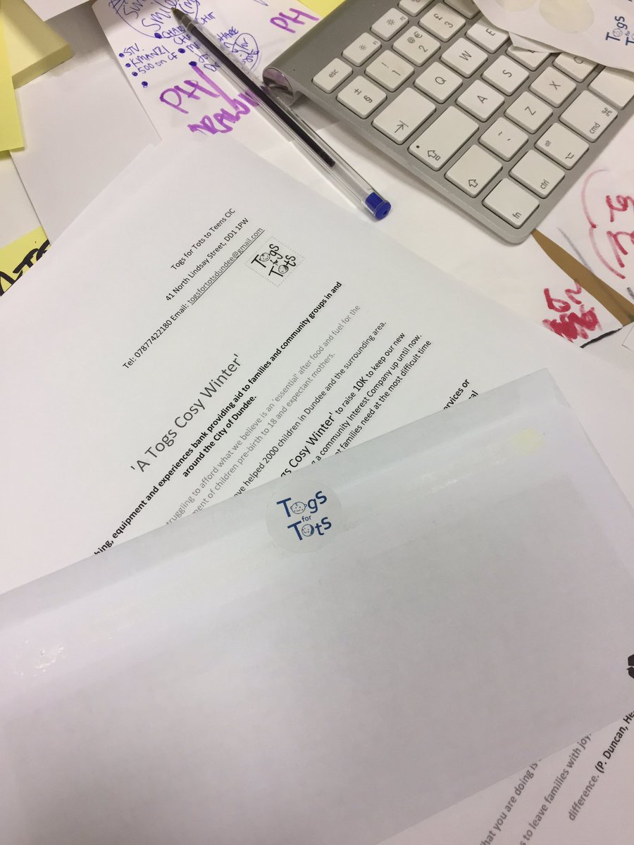 Letters signed, sealed just need to be delivered to local businesses in Dundee #crowdfunding #atogscosywinter justgiving.com/crowdfunding/t…