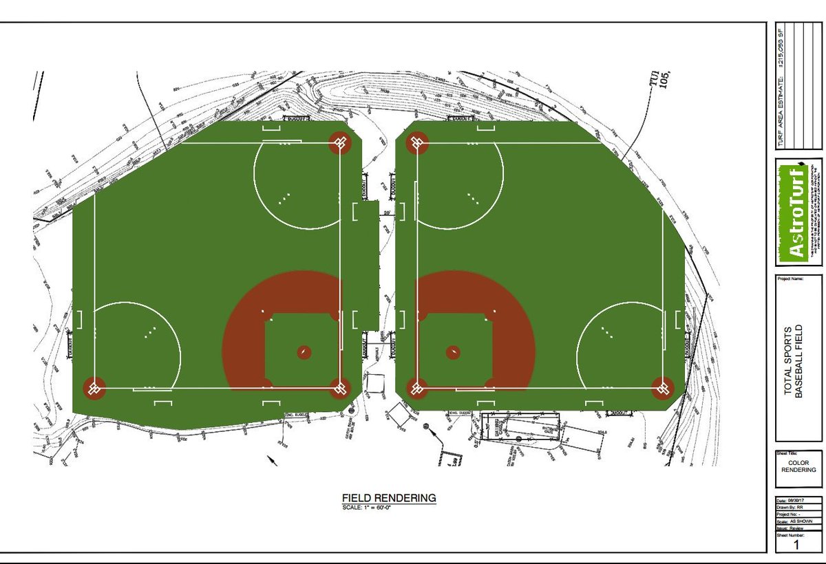 TBTOrganization's tweet photo. Just another sneak peak into what we will have in the backyard for our guys in 2018! #Turf #Lights #TotalBaseball https://t.co/3j8DaJ6g17