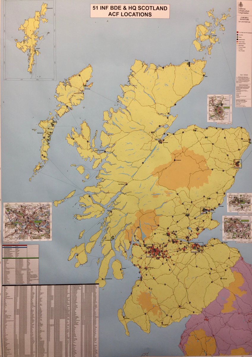 ArmyCadetsHoW's tweet image. Spotted in Bde HQ this week - new map showing all Scottish ACF cadet locations!