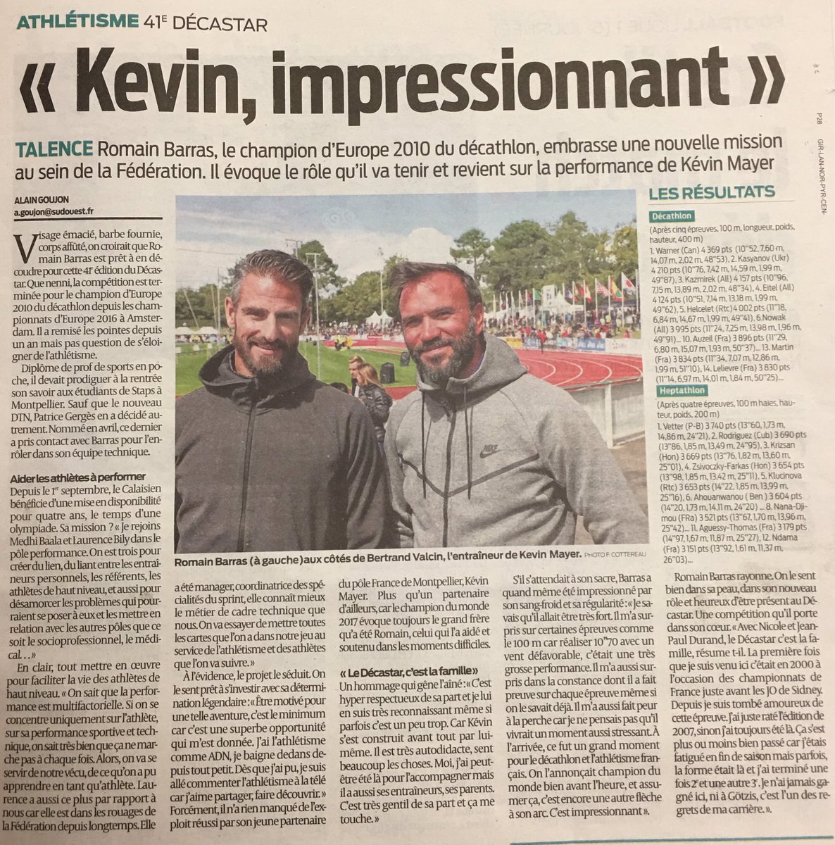 Merci à <a href="/alaingoujon/">goujon alain</a> de Sud Ouest pour l'article ! Toujours un plaisir de revenir <a href="/decastar_off/">Décastar 💫</a> ! À l'année prochaine ☀️💪🏻