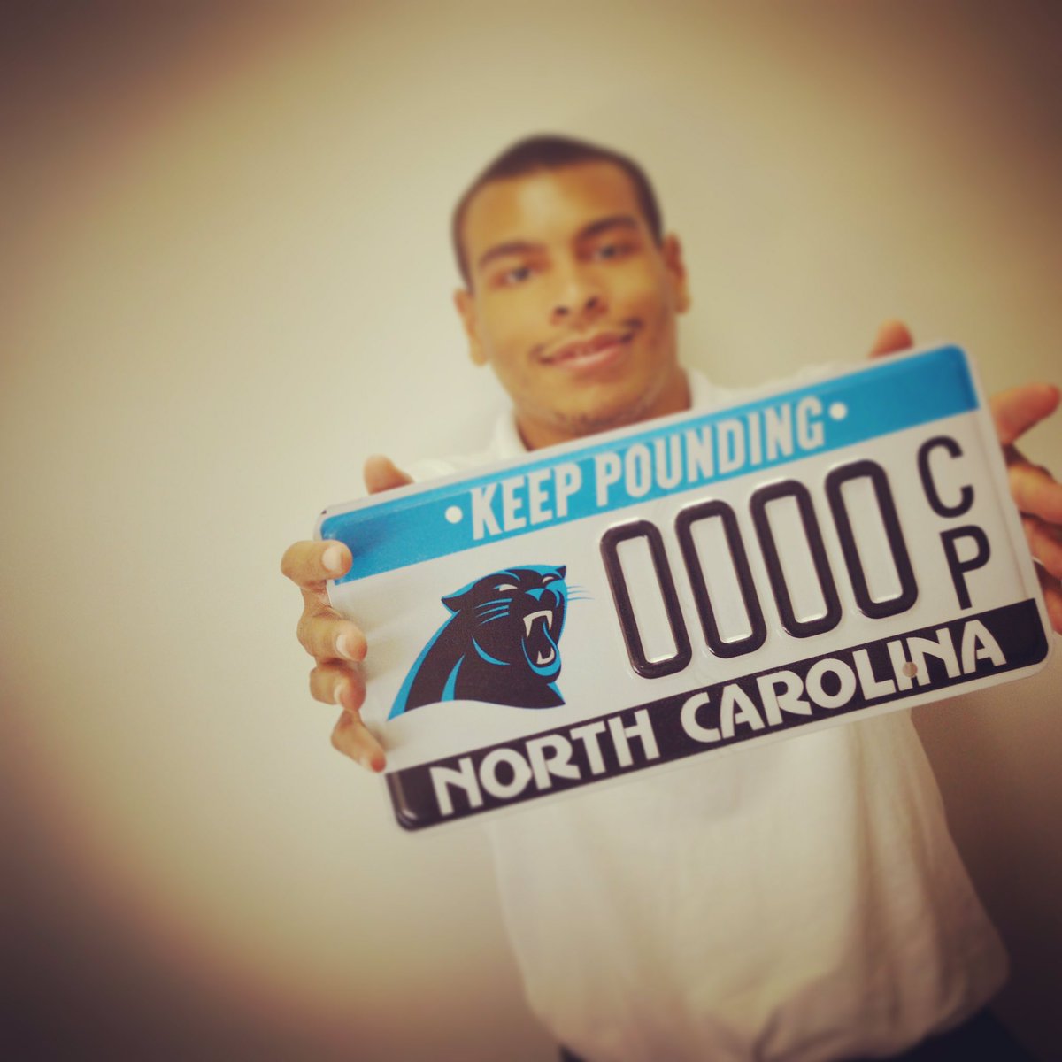 NCDOT's tweet photo. We're rolling with the @Panthers + you can, too! Find your #NCplate at https://t.co/byAamOZRyq! #KeepPounding #BUFvsCAR https://t.co/kYiNBCK7Ok