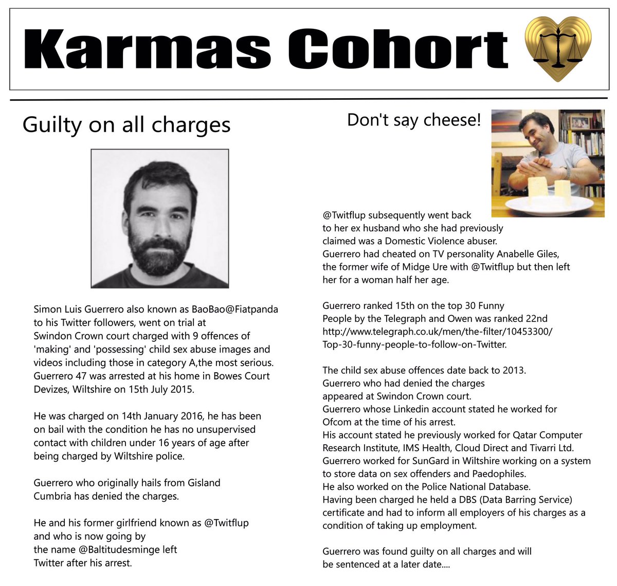 fatherscontact's tweet photo. #SimonLGuerrero Convicted Paedophile BaoBao@fiatpanda @Twitflup #PASAbuser So nobody ever forgets what you both did. https://t.co/bXxjxYZgEx https://t.co/QjGspCeDHn
