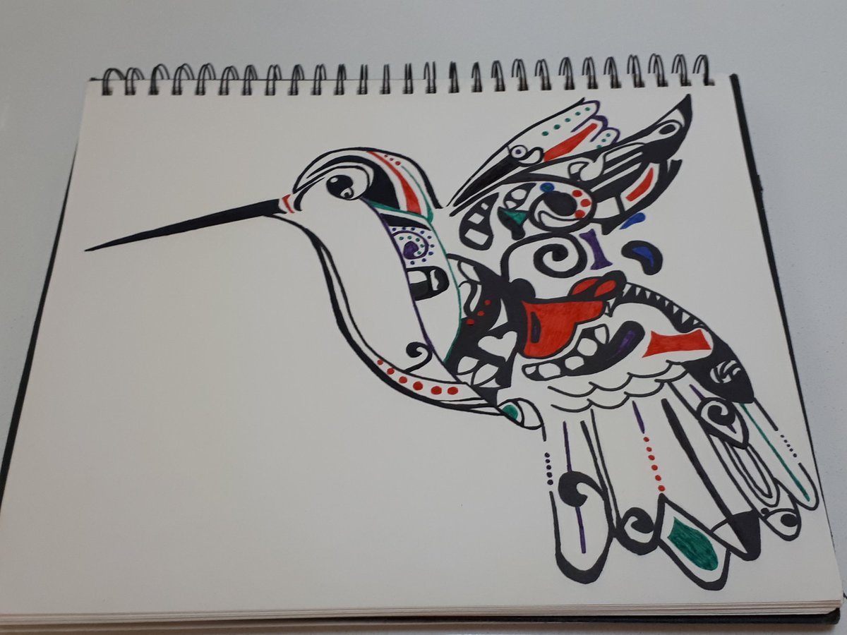 meixi2's tweet photo. My abstract animal Art of a hummingbird #Skeches #Skechbook #art #Awesome #inking #flyinganimal #hummingbird #like4like #Nice #colourful https://t.co/5WjPixcB4g