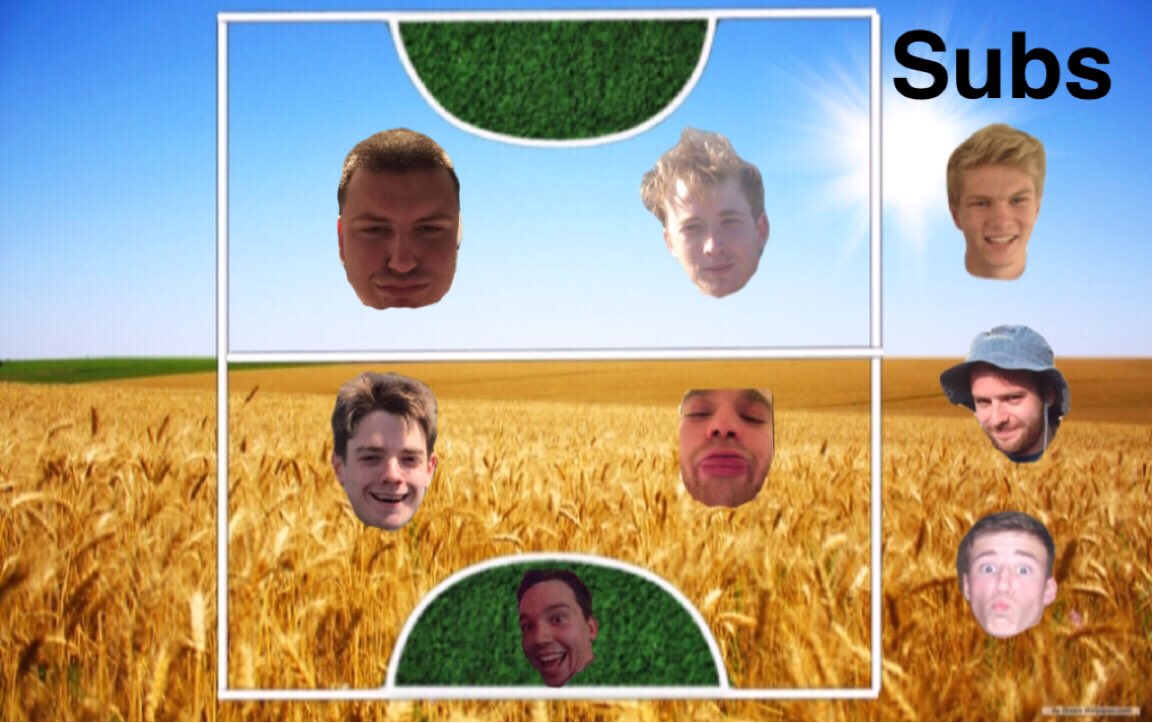 FieldsOfWheatFC's tweet photo. This is how we line up against Tea and Biscuits tonight! #COYW https://t.co/cAM3OmzPsf