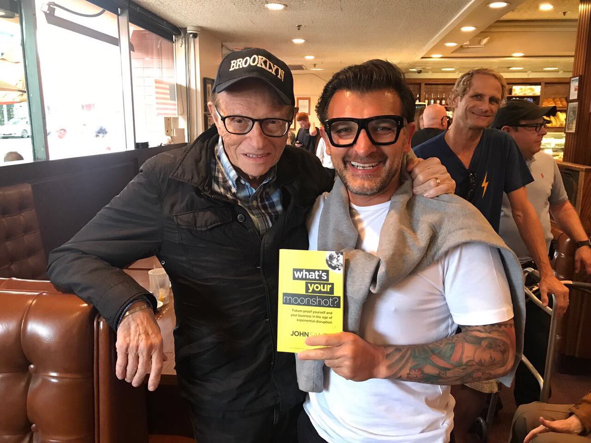 John Sanei on Twitter: "Just spent 2,5 hours having breakfast with the legend him self @LarryKingViews chatting about Moonshots! #Whatsyourmoonshot?… https://t.co/ZPNqNBUqo3"