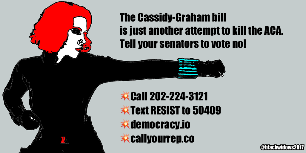 natasharesists's tweet photo. Call it #CassidyGraham or #GrahamCassidy. I call it a bad idea that will harm millions. We must stop it like we stopped the others. #SaveACA https://t.co/hlCp0EMWDw