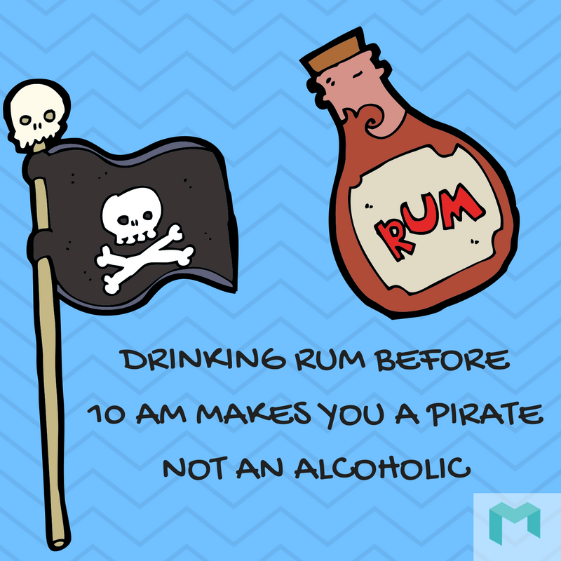 MyOwnPixel's tweet image. Absolutely love this #quote! "Drinking rum before 10 am makes you a pirate not an alcoholic" #funny #lol