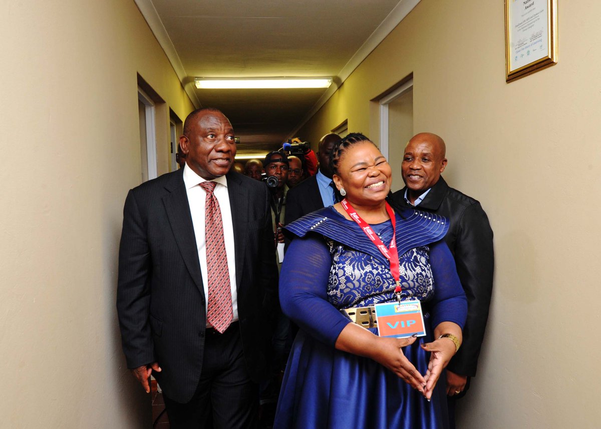 PresidencyZA's tweet photo. Deputy President Cyril Ramaphosa during the official opening of the Vuyo Mbuli House Empilisweni HIV/AIDS and Orphans Care Centre, EC. https://t.co/ifBTdUbZjY