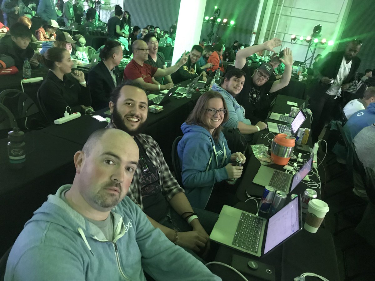VonageDev's tweet image. We&apos;re checking out the awesome hacks from @TechCrunch #hackdisrupt hackathon!🏆 Who wants to win $5k? 💸💸💰