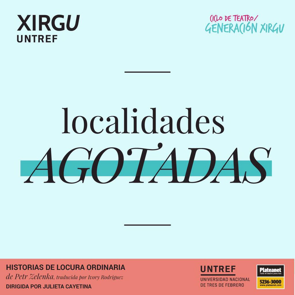 Gracias!!!!! Segunda función también agotada! 💙🙏
Para el próximo Domingo las entradas las pueden comprar acá: mobile.plateanet.com/Mobile/obras?i…