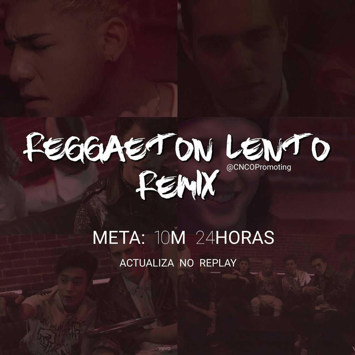 cnco_atwrd's tweet photo. ¡DIFUNDE! ¡Vamos a lograrlo! 🎉❤ #ReggaetonLentoRemixVideo @CNCOmusic https://t.co/1xQaApk9RS