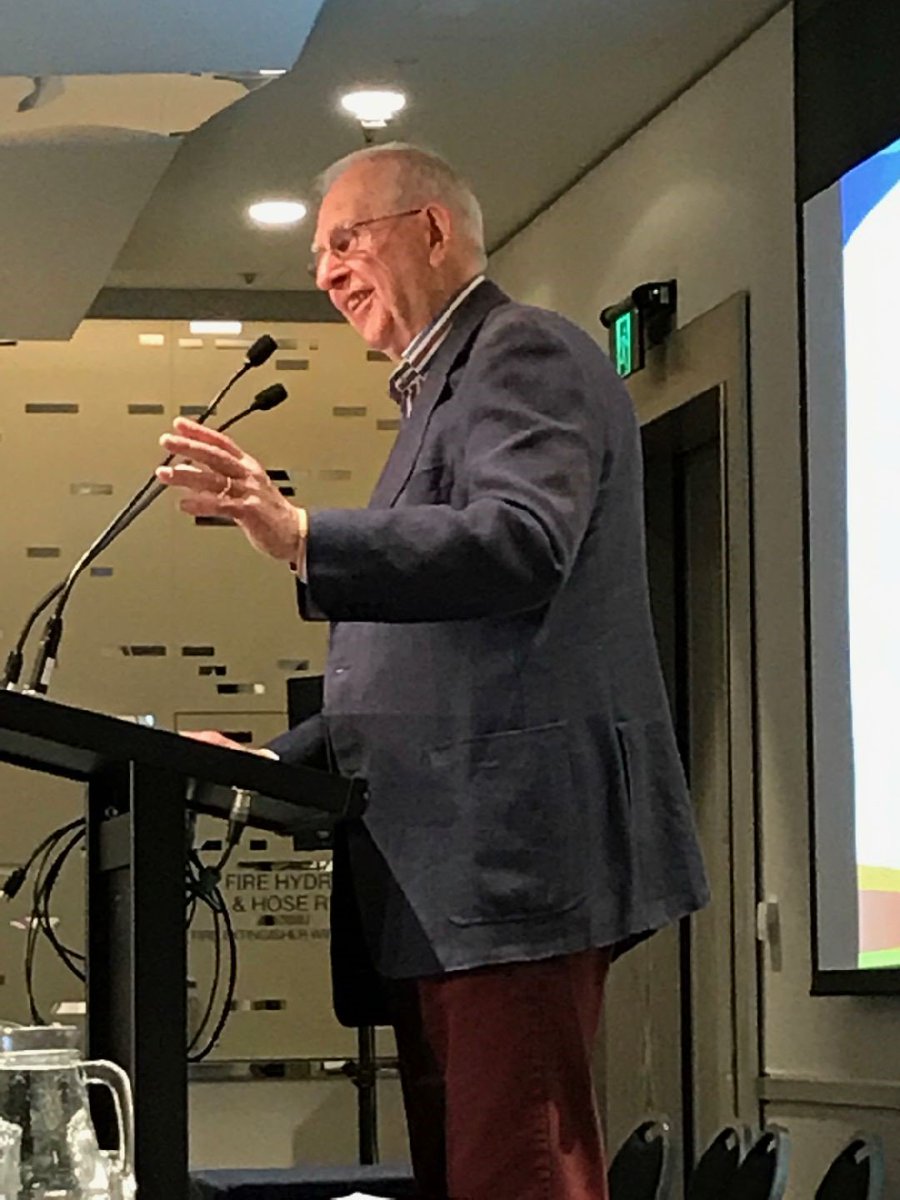 SJYSAdelaide's tweet image. Professor Hugh Mackay at the @anglicare_aust conference speaks about the importance of neighbours in our lives #AANC2017