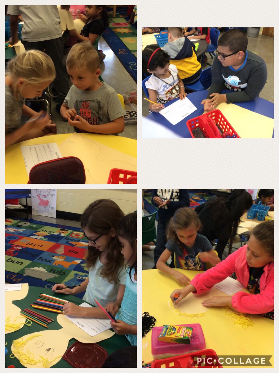 Nancy Brady@MrsBrady25 Getting to know our Fifth Grade Buddies! We are going to make fun projects together this year! @Lafayette_25