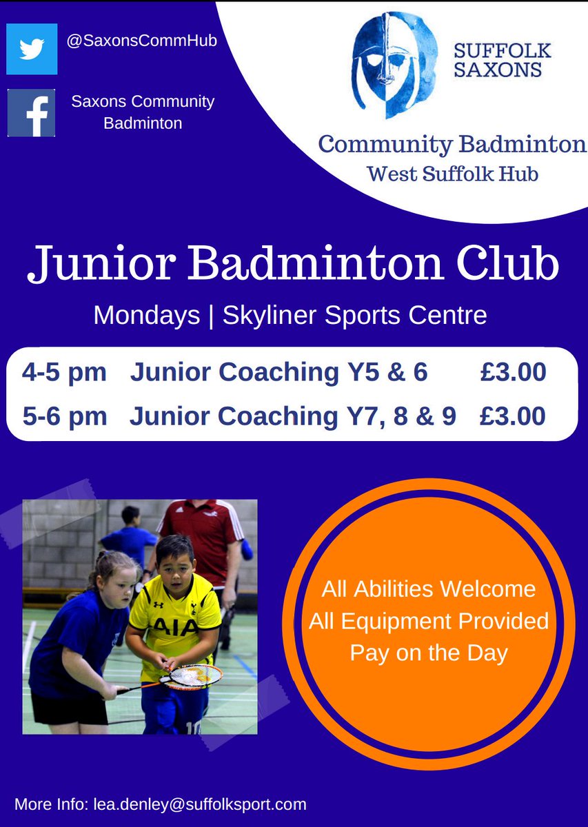 Junior badminton coaching for all abilities @AC_Leisure