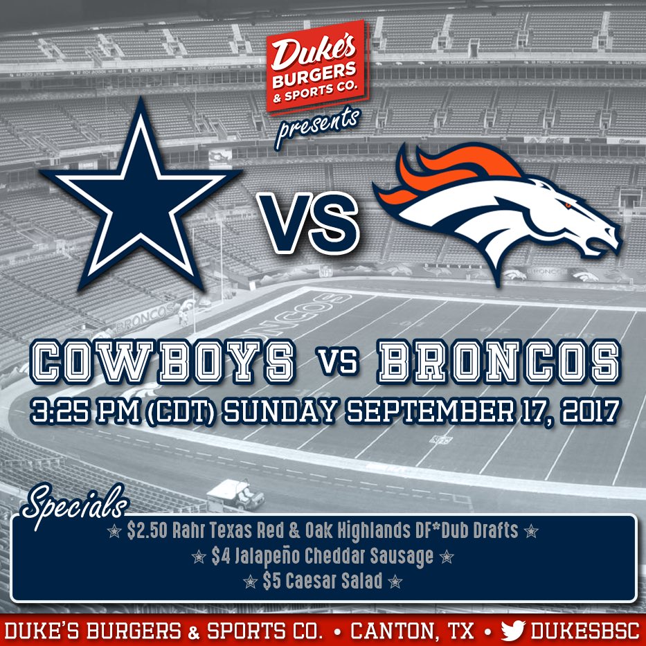 The Cowboys take on former DeSoto and A&amp;M great <a href="/VonMiller/">Von Miller</a> and the Broncos and we've got it live! Go Cowboys! #DALvsDEN #cantontx #dukesbsc