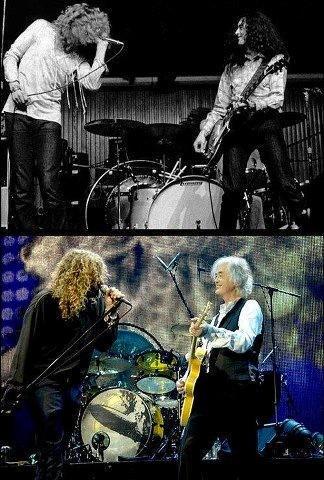 SharingMEMORlES's tweet photo. Plant &amp;amp; Page, 1969 &amp; 2007. https://t.co/MDEH8d5Wdt