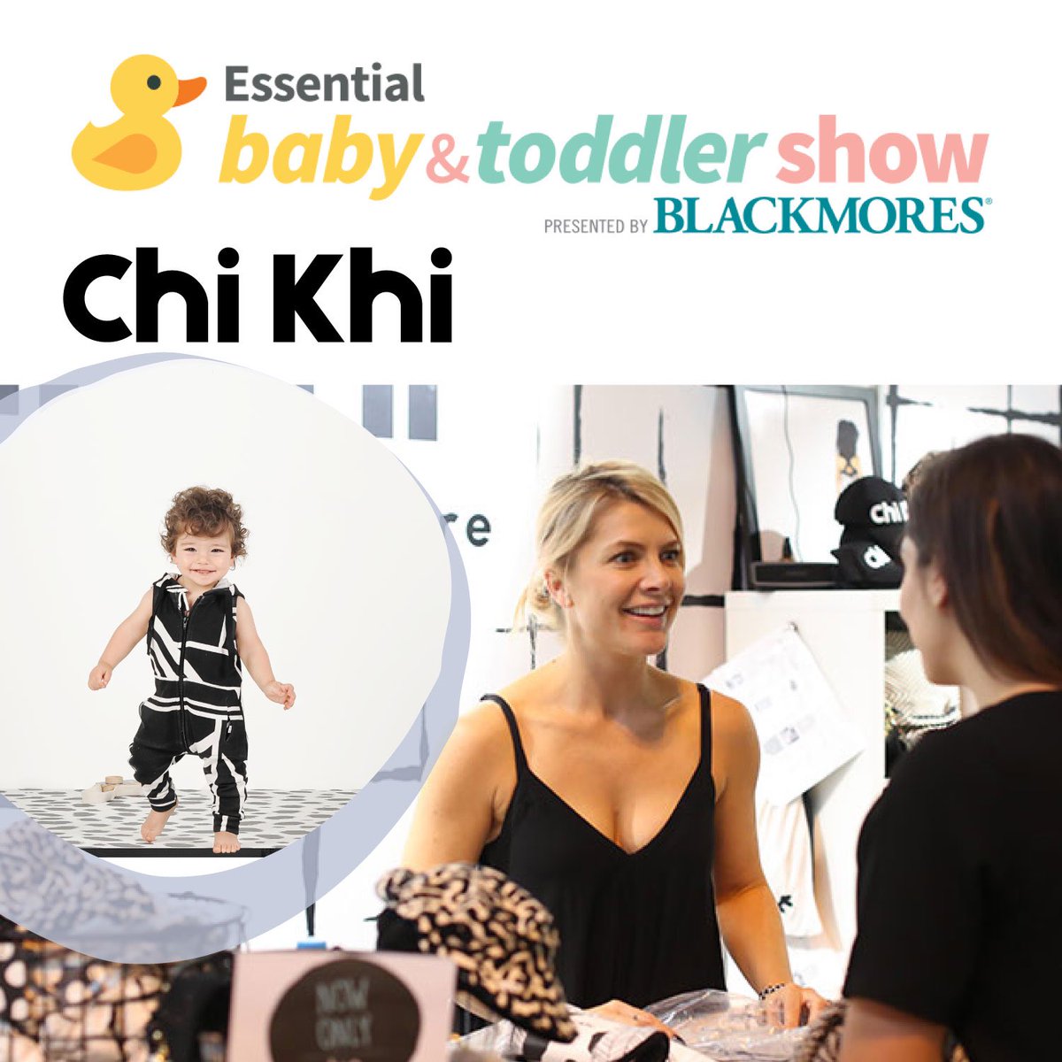 I'm back at <a href="/BabyToddlerShow/">The Baby&ToddlerShow</a> this weekend in Sydney showcasing my brand Chi Khi. Come and say hi!!!