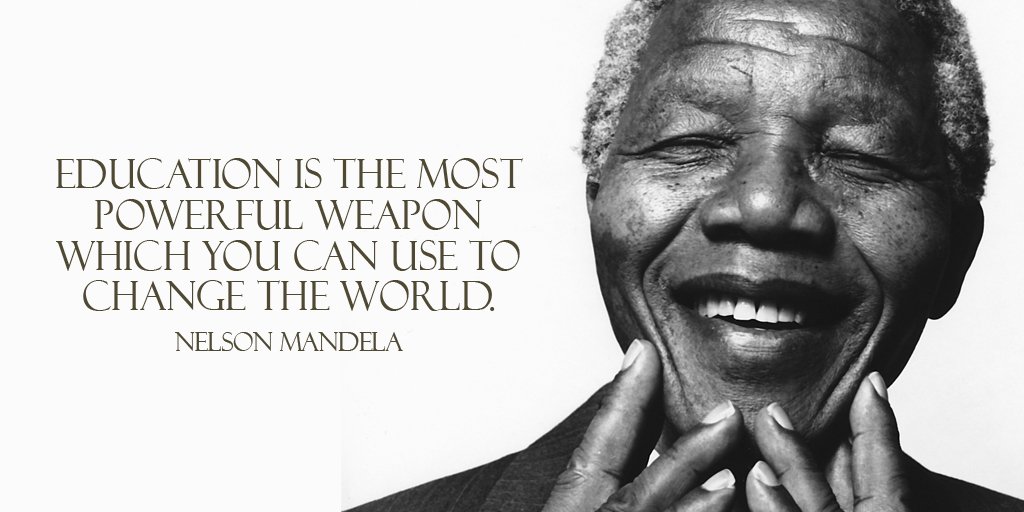 Education is the most powerful weapon which you can use to change the world.- Nelson Mandela #quote #inspiration