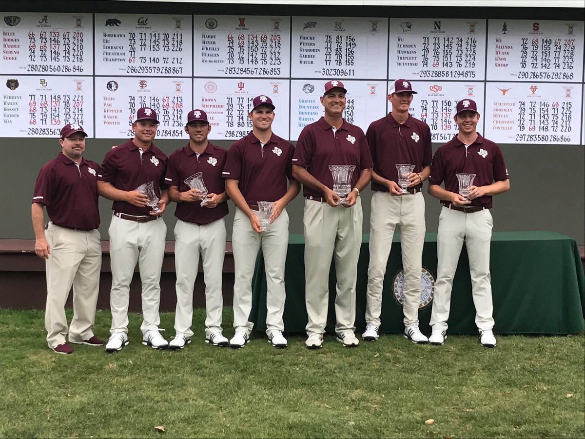 Great win at Olympia Fields for the team today! 9-under final rd to come from 6 back &amp; win by 9! Proud of the boys! #AggieGolf #12thMan
