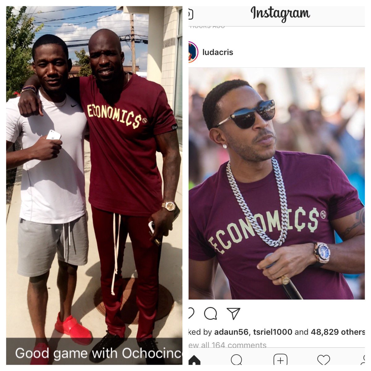 BaffourHD's tweet photo. Hey @ochocinco why @Ludacris stealing your swagg๐๐ #FIFAKings #nowthatsludicrous https://t.co/jqHmWVlzAv