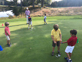 A little cow pasture pool action for our Sunday Junior Clinics @USKidsGolfFDN #growthegame