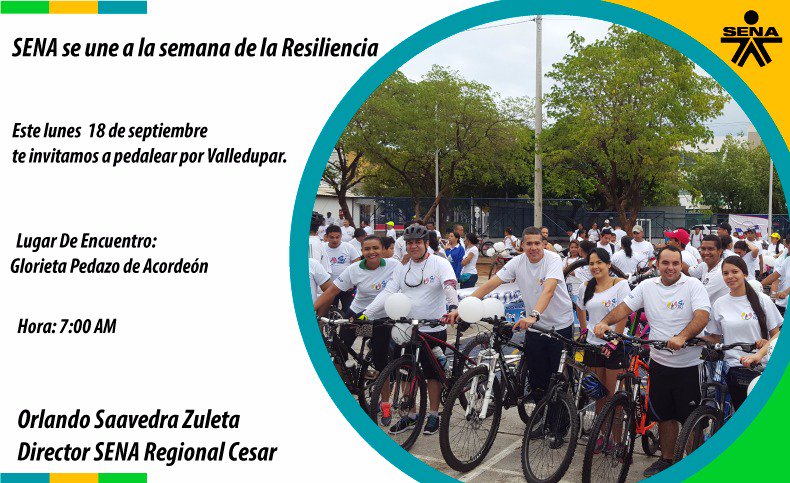 NegroSaavedraZ's tweet image. #SENA se una Semana de la Resiliencia. Mañana iremos a trabajar en bicicleta por un medio ambiente sano. Salimos 7:00 am Pedazo de Acordeón.