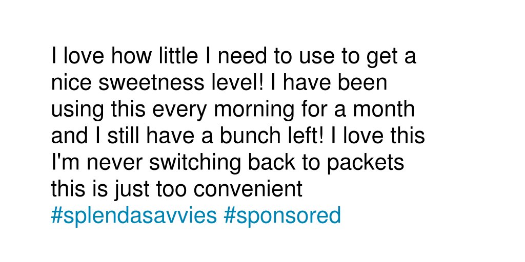 SheenaSEODesign's tweet photo. Tell us what blew you away about SPLENDA ZERO® Liquid Sweetener and when you’ll be rea... #splendasavvies #sponsored https://t.co/quY6V3vdf9