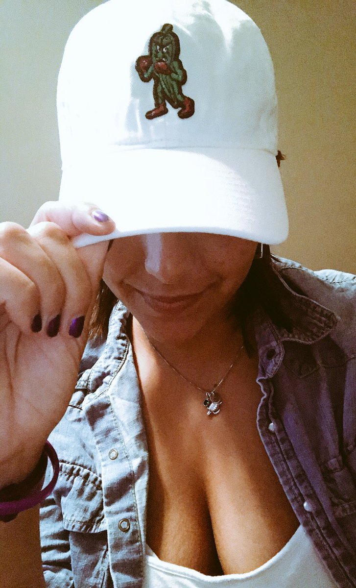 livcoiro's tweet photo. Been waiting for my fighting okra hat for months now... thanks @OkraJones for finally sending me one! #IStillChoseD2 #MakingItMine https://t.co/o0uZaxrhVk