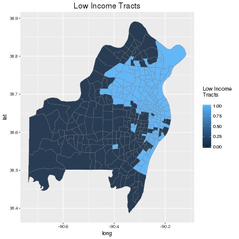 mappingSTL's tweet image. Low Income Census Tracts #STL