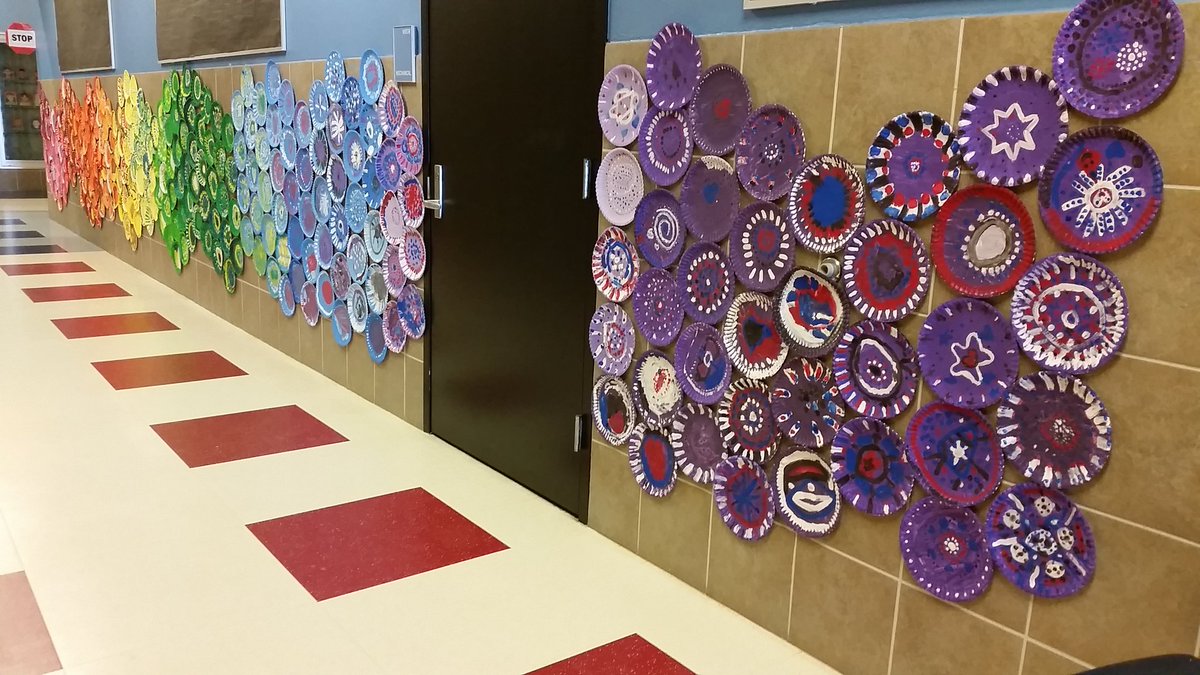 Celebrating Dot day! 3rd grade made beautiful 3D dots &amp; K-2 connects the dots rainbow style! #DotDay2017 #stallionstrong <a href="/stipesstallions/">Stipes Stallions</a>