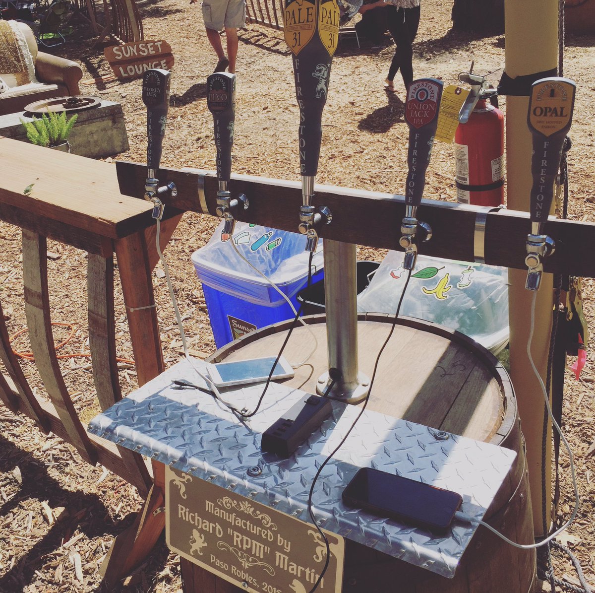 Let's all take a moment to reflect on HOW AWESOME this complimentary phone charging station is! 

#wrmf17 #whalerockmusicfestival