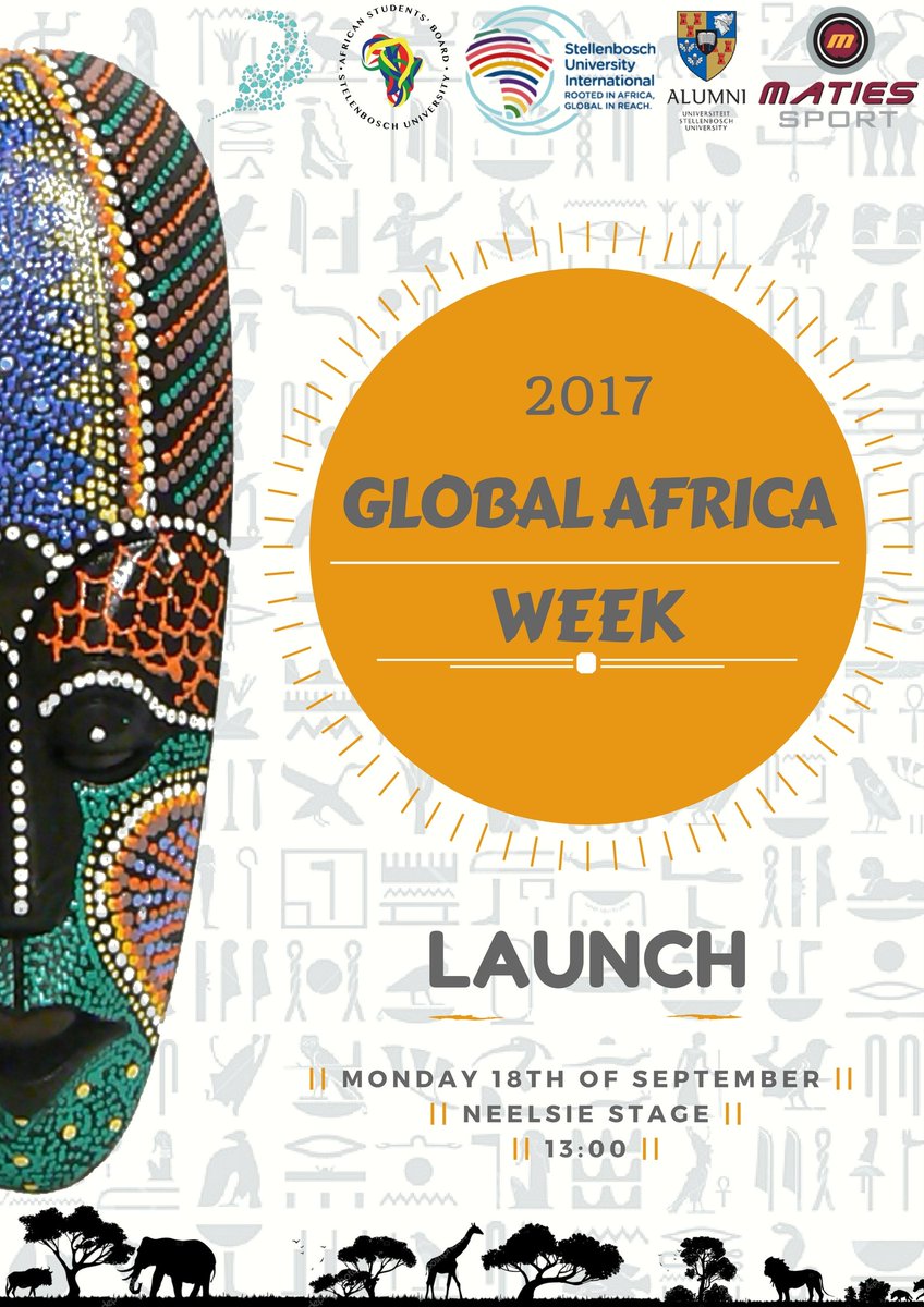 GAfricaWeekSU's tweet photo. Are We Ready?
Let's Launch Global Africa Week!
18 September 2017
Neelsie Stage 13h00
#Educate #Celebrate #Embrace #GAWeek https://t.co/DLpYvipmne