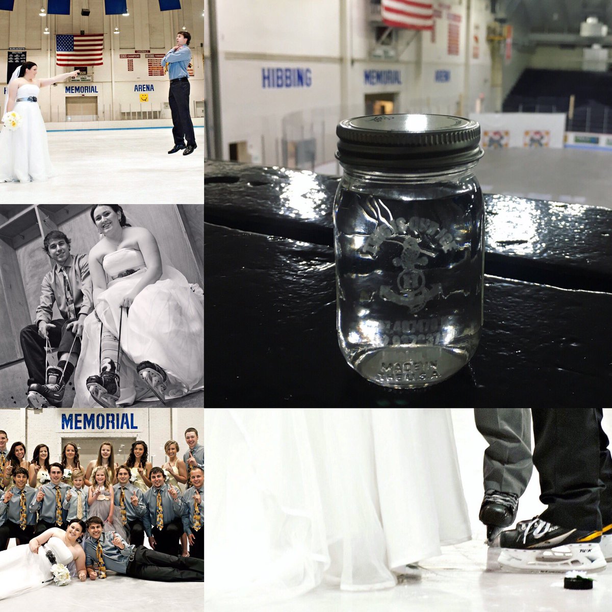 DeCenzo27's tweet photo. Add water the Xcel from the Memorial Building, which was where I grew up, played hockey &amp; I married my best friend. #OurIce #hockeywedding https://t.co/nyvzVNF8XB