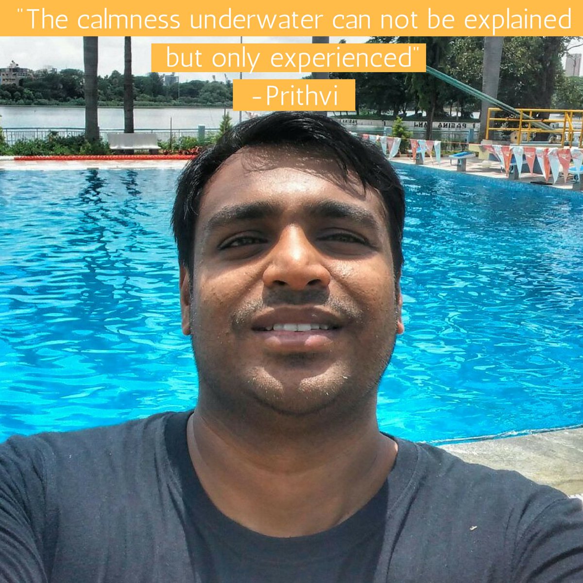 Know Your Instructor: Prithvi, Calmness underwater cannot be explained but only experienced! Tickets bit.ly/uwf-tx #UnderwaterFest