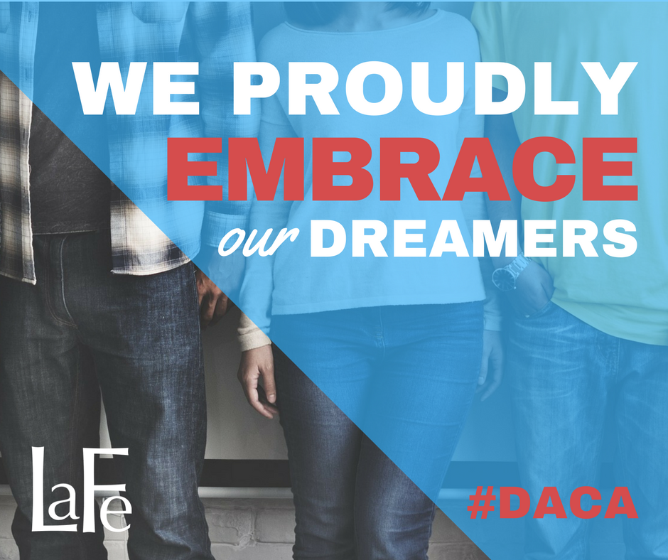 LaFeTweets's tweet photo. Dreamers, we want you to know we love you. You're made in God's own image. We proudly count you among our familia. #DACA https://t.co/4xPqvtqGbv