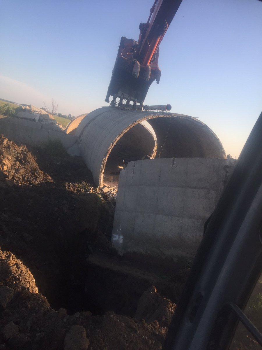 Can add another silo to the demo'd list, 18x70, built in the early 70's. Largest newest one we've dropped so far #demo #CleanUp