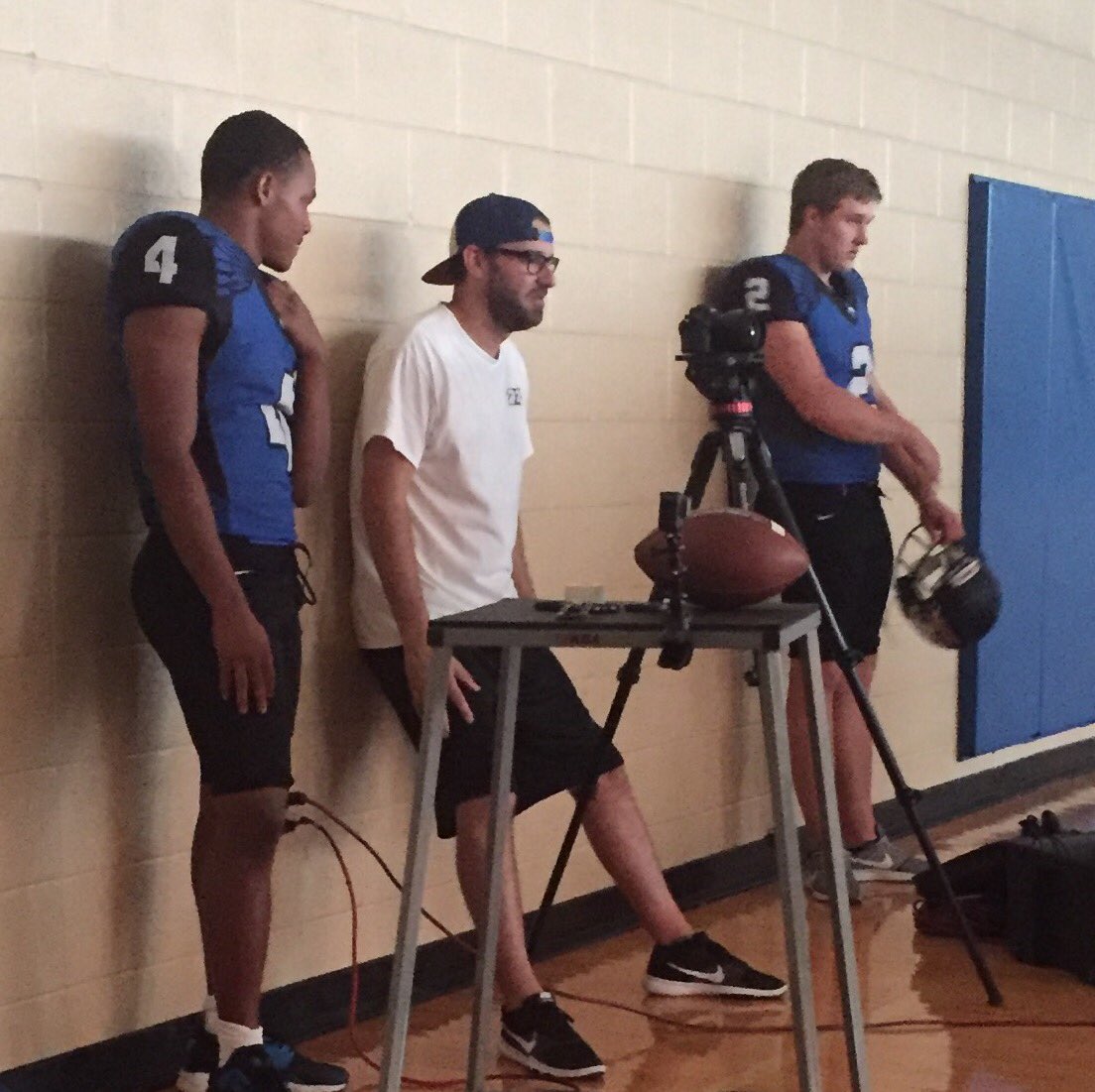 CoachJacksonTPW's tweet photo. Thank you @stoked88 &amp; @2920Studios for coming to Goonville today.  Fired up to see how our videos turn out. #bluecollarbirds https://t.co/0TU9qrSiev